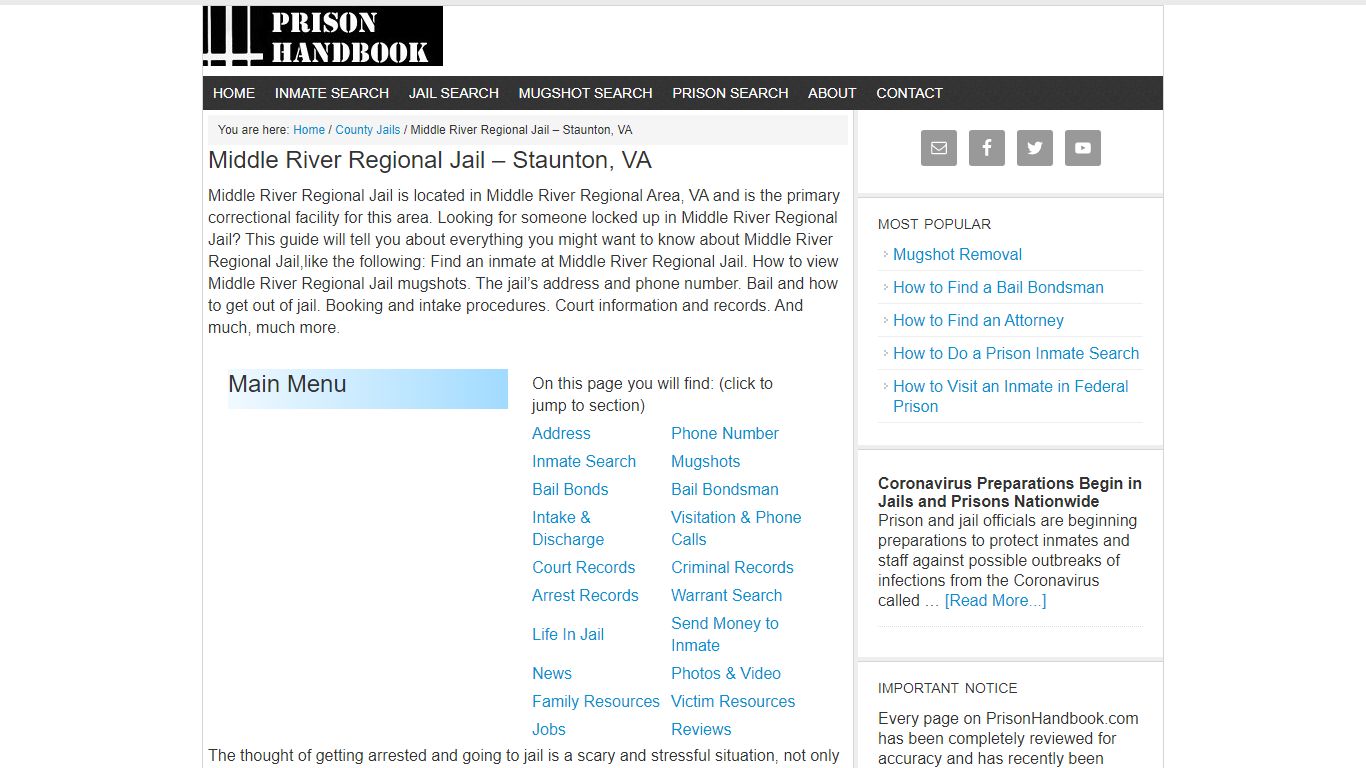Middle River Regional Jail – Staunton, VA